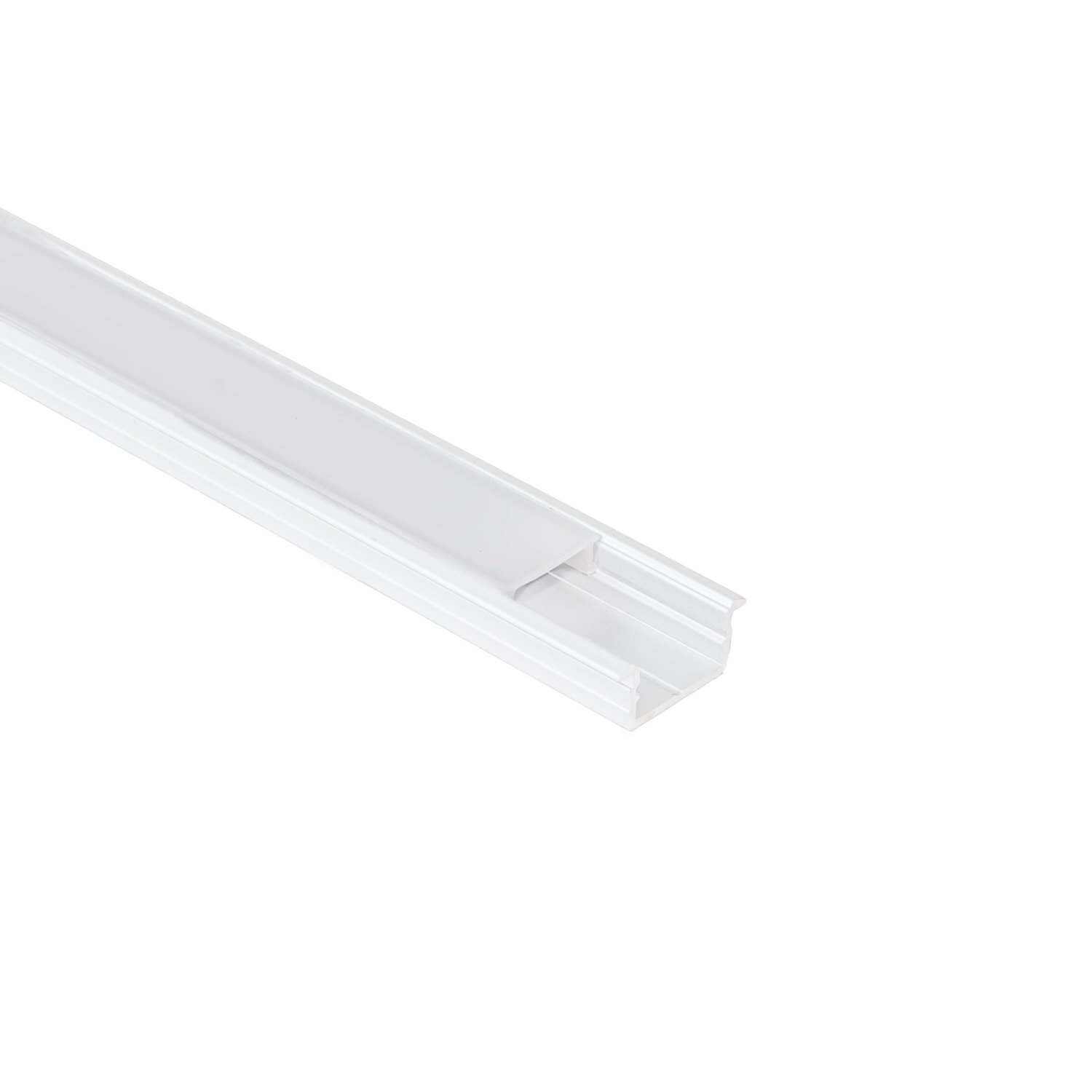 Perfil alumínio EMBUTIR NEW SLIM BRANCO difusor leitoso