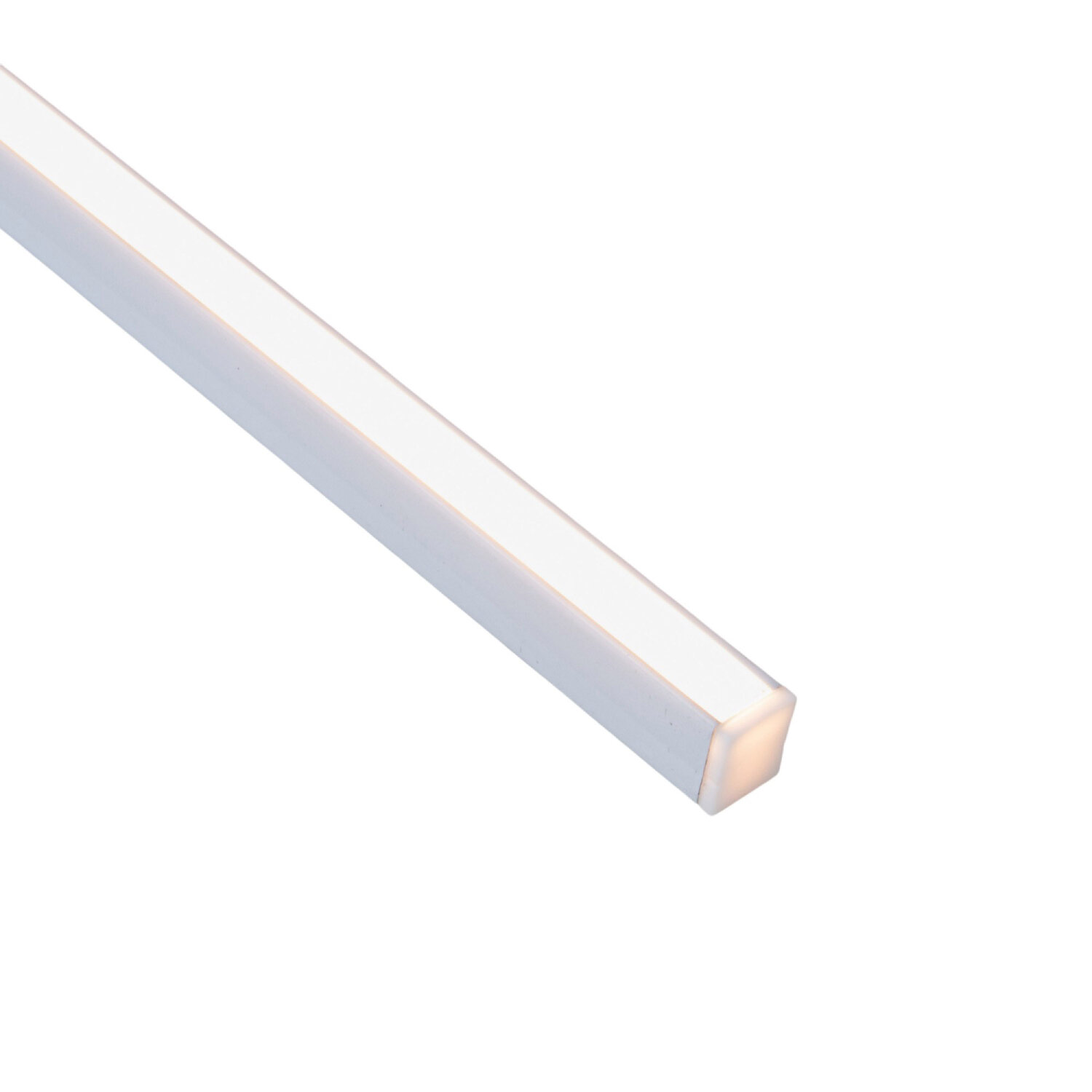 Perfil alumínio SOBREPOR FILLET BRANCO difusor leitoso