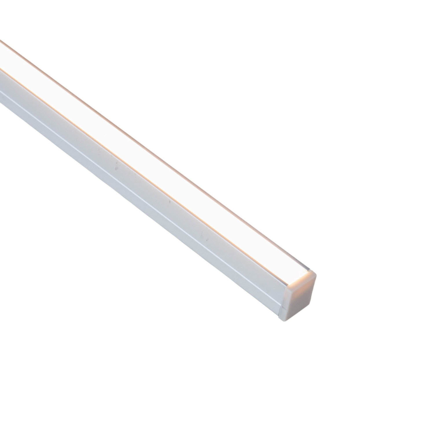 Perfil alumínio SOBREPOR FILLET FOSCO difusor leitoso