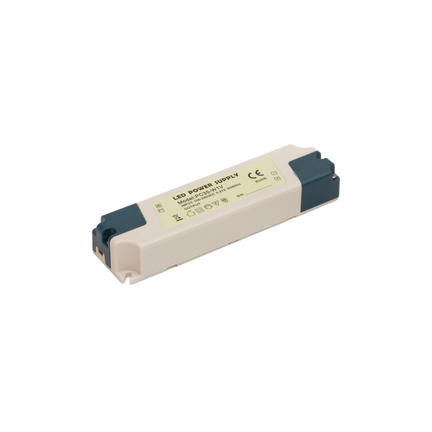 Fonte de alimentação 24V 35W Plástico Slim