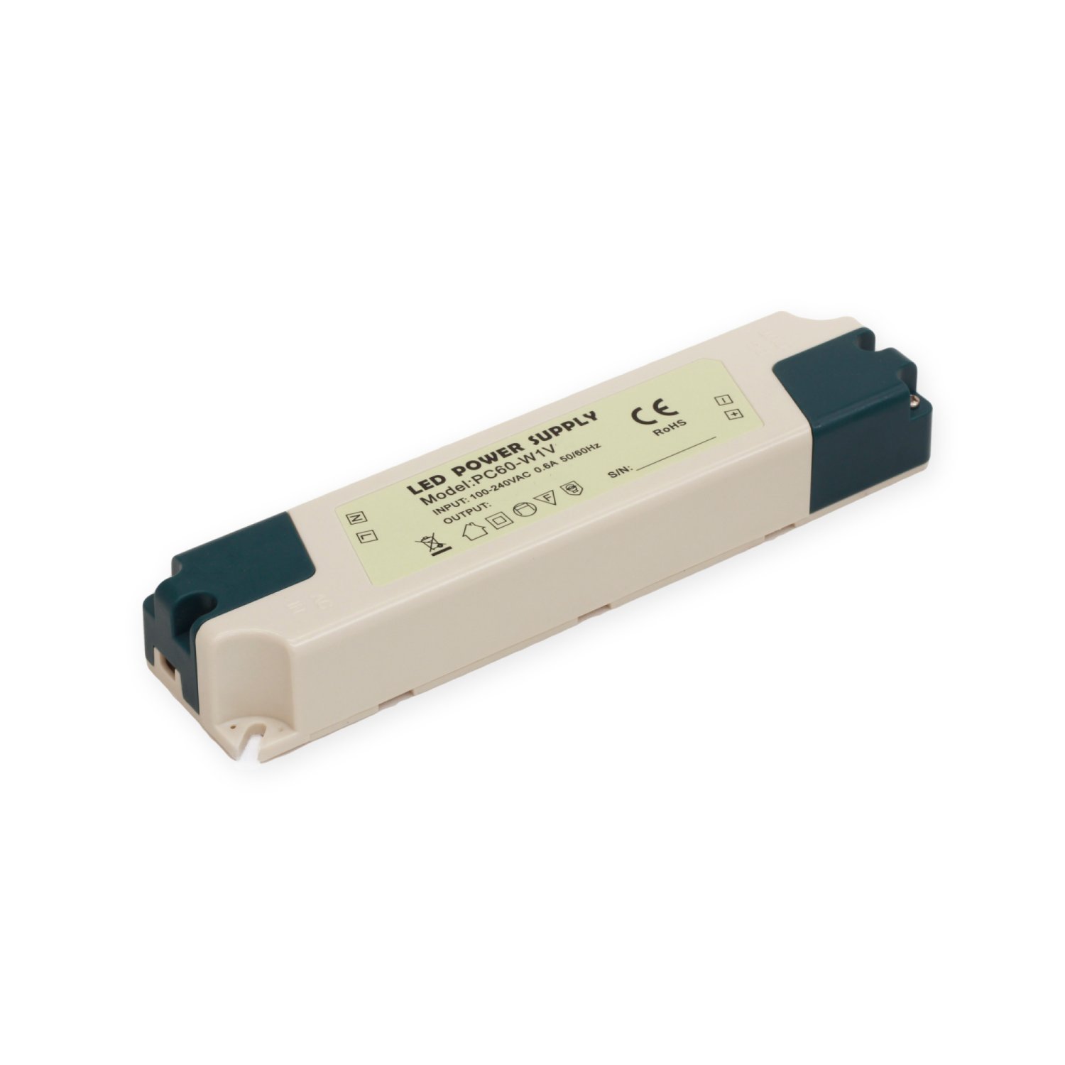 Fonte de alimentação 24V 60W Plástico Slim