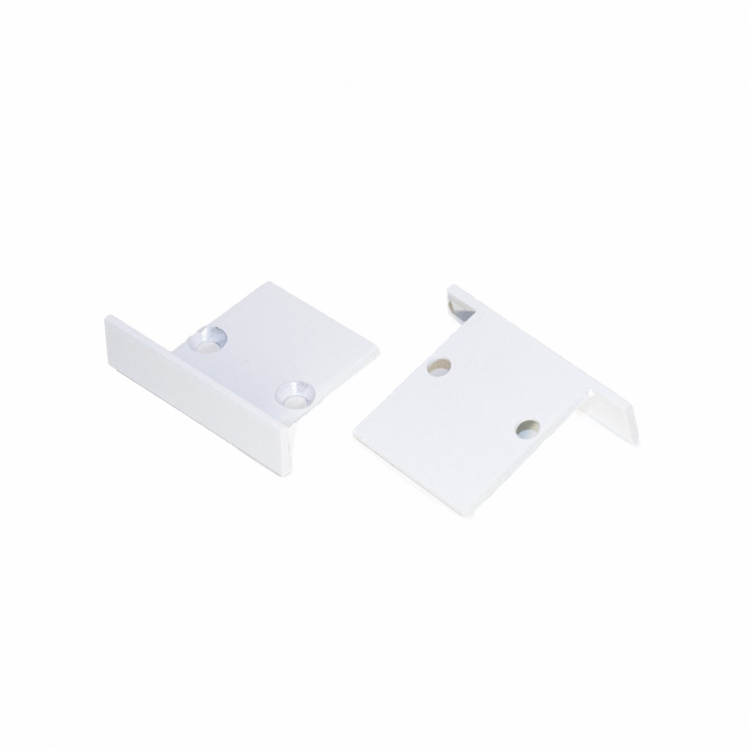 Tampa lateral acabamento metálico para perfil EMBUTIR DUET BRANCO