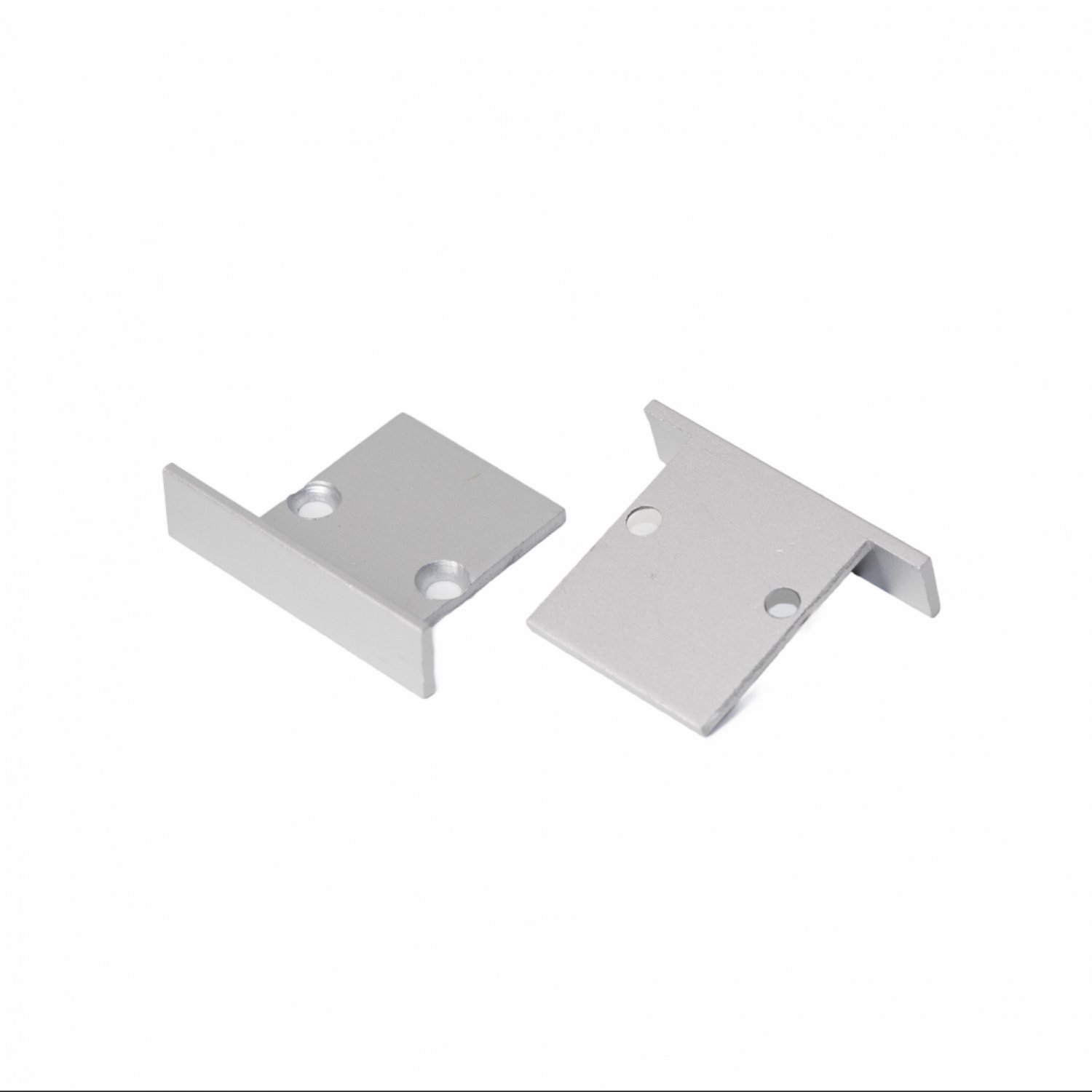 Tampa lateral acabamento metálico para perfil EMBUTIR DUET FOSCO