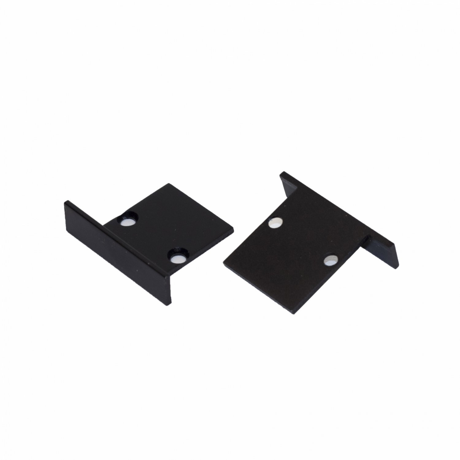Tampa lateral acabamento metálico para perfil EMBUTIR DUET PRETO