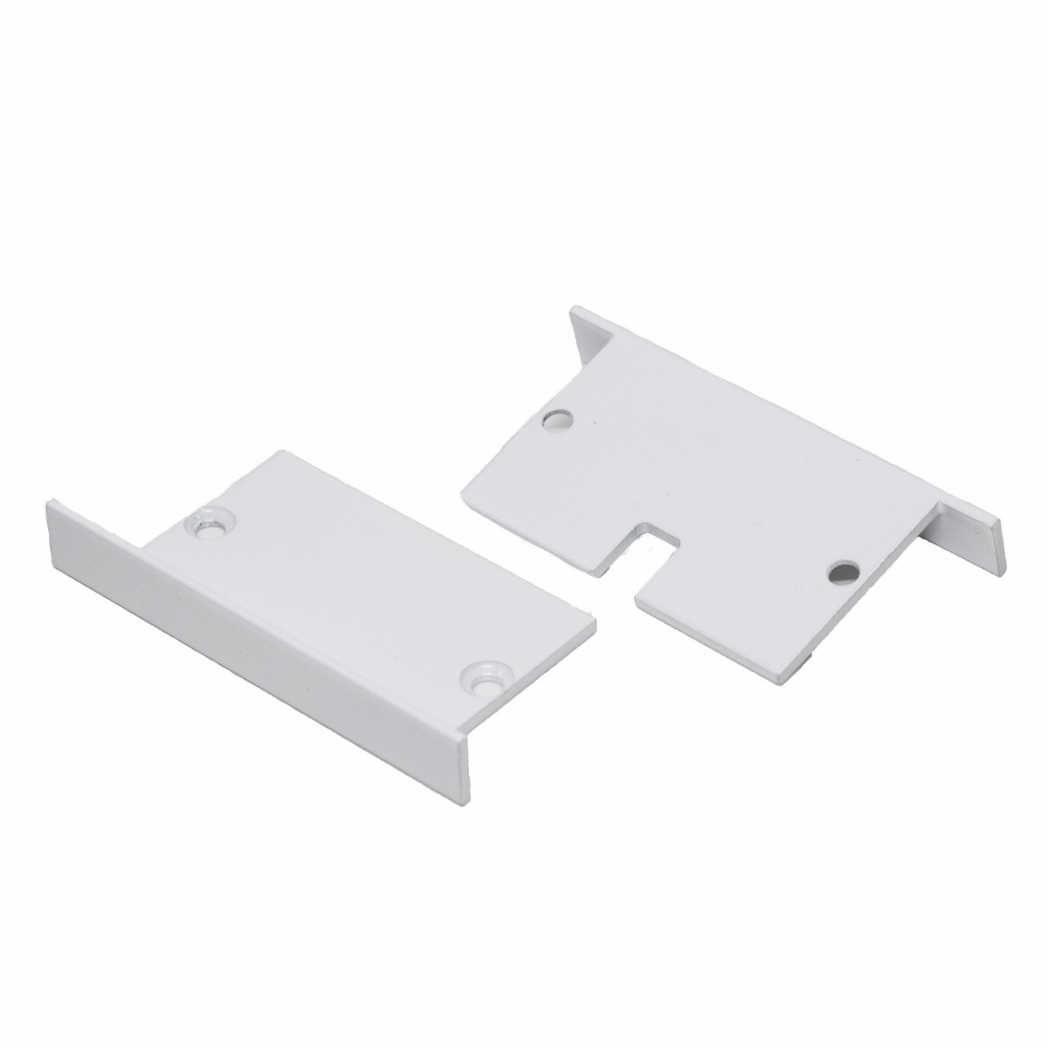 Tampa lateral acabamento metálico para perfil EMBUTIR WIDE BRANCO