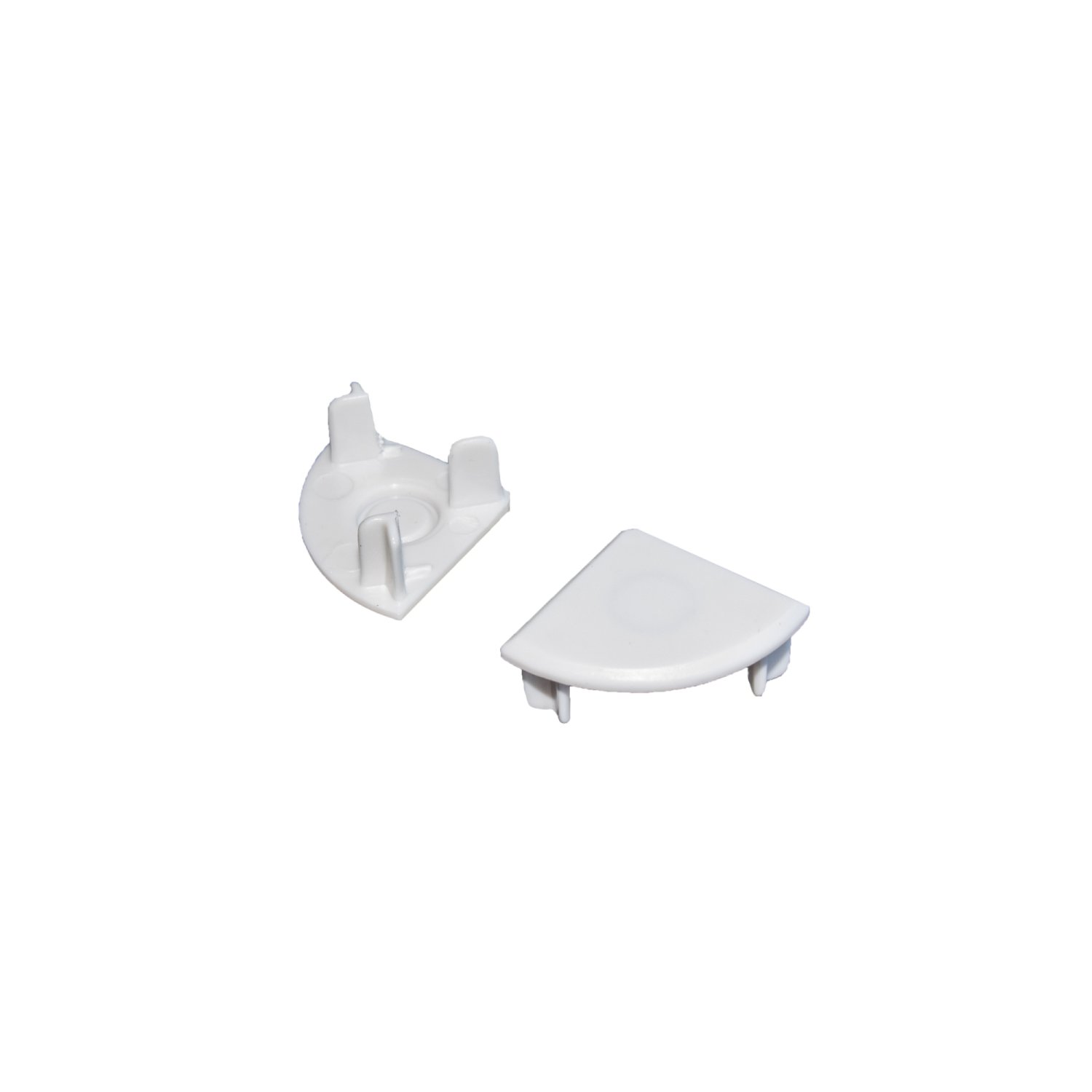Tampa lateral acabamento plástico para perfil CANTO EM V BRANCO