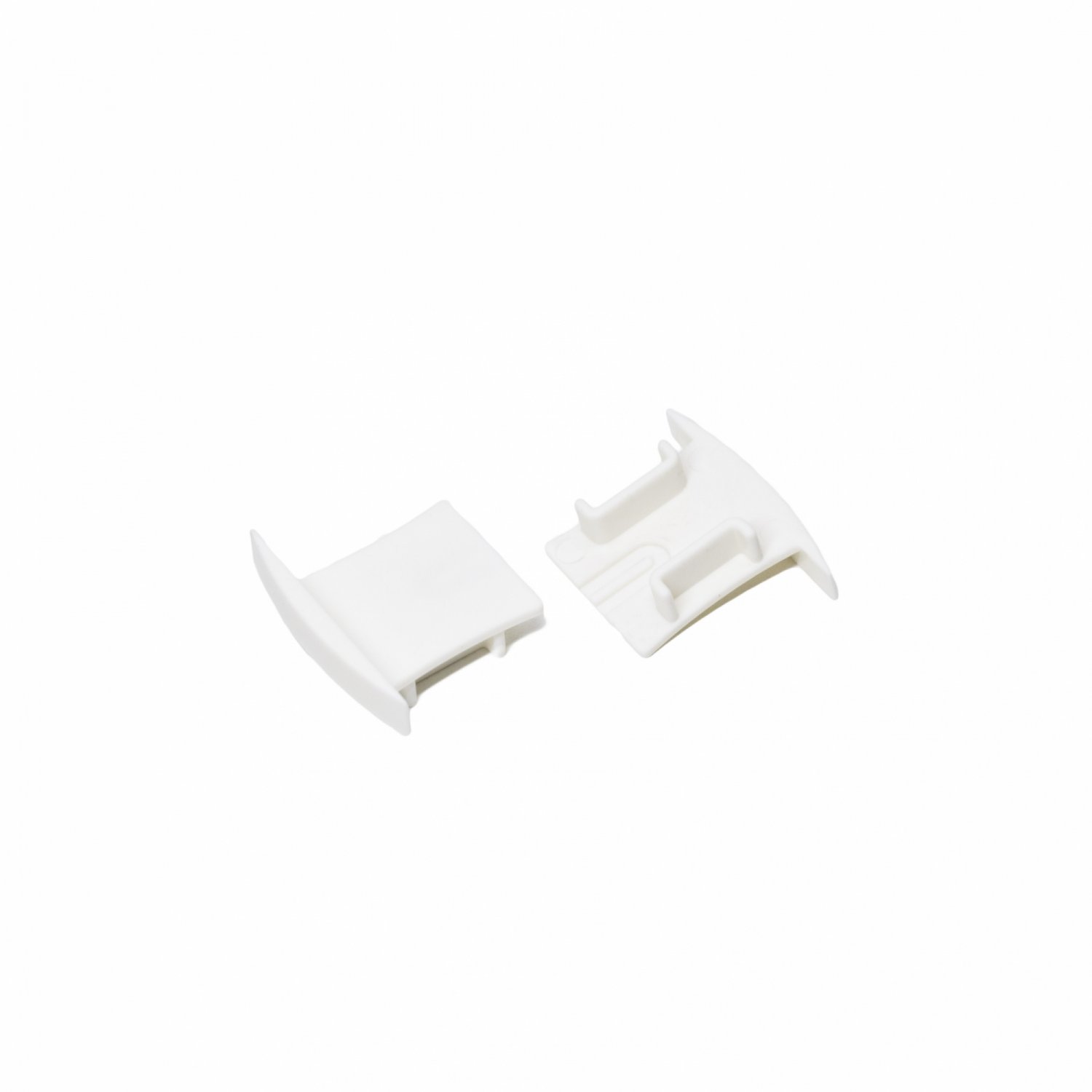 Tampa lateral acabamento plástico para perfil EMBUTIR DUO BRANCO