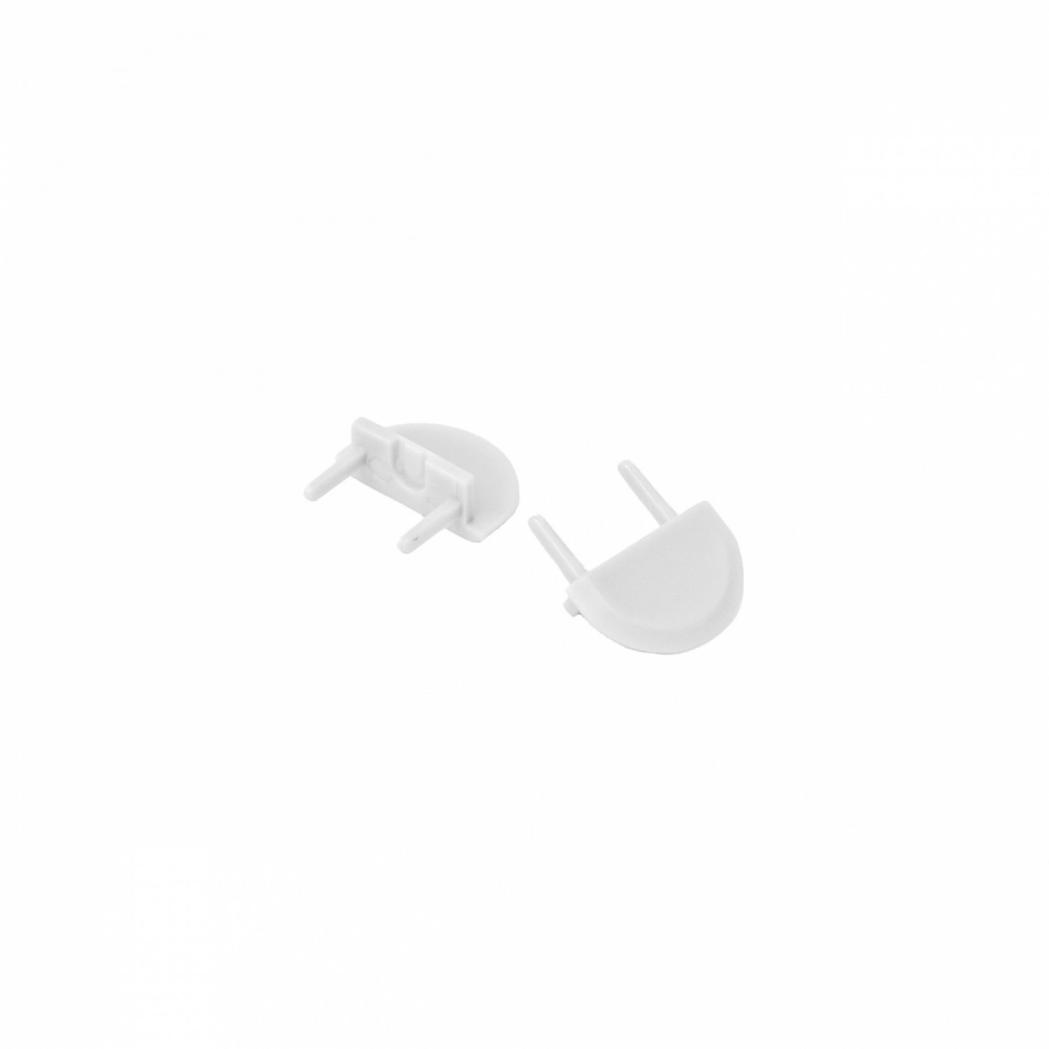 Tampa lateral acabamento plástico para perfil EMBUTIR SLIM BRANCO