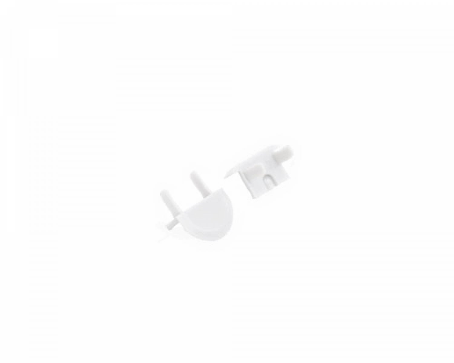 Tampa lateral acabamento plástico para perfil EMBUTIR STANDARD BRANCO