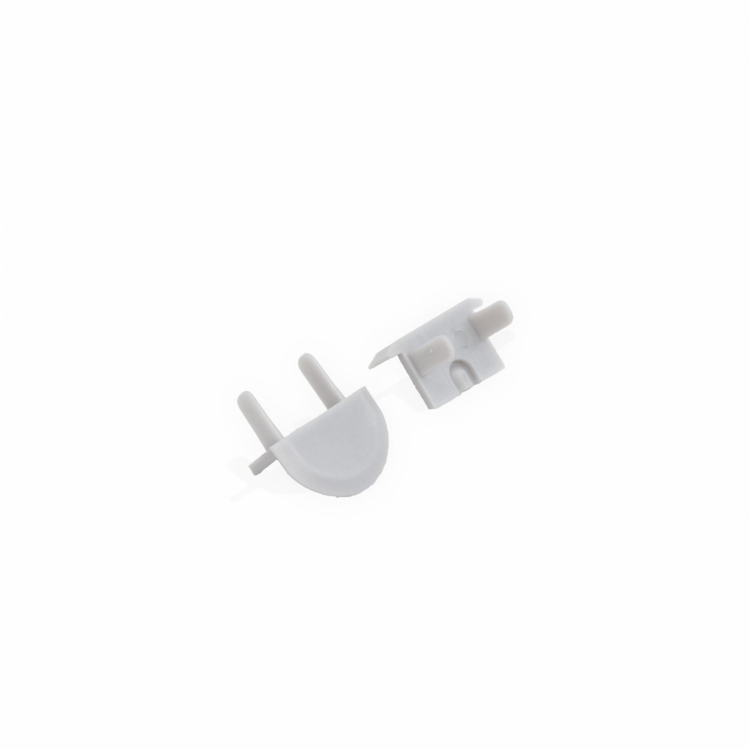 Tampa lateral acabamento plástico para perfil EMBUTIR STANDARD FOSCO