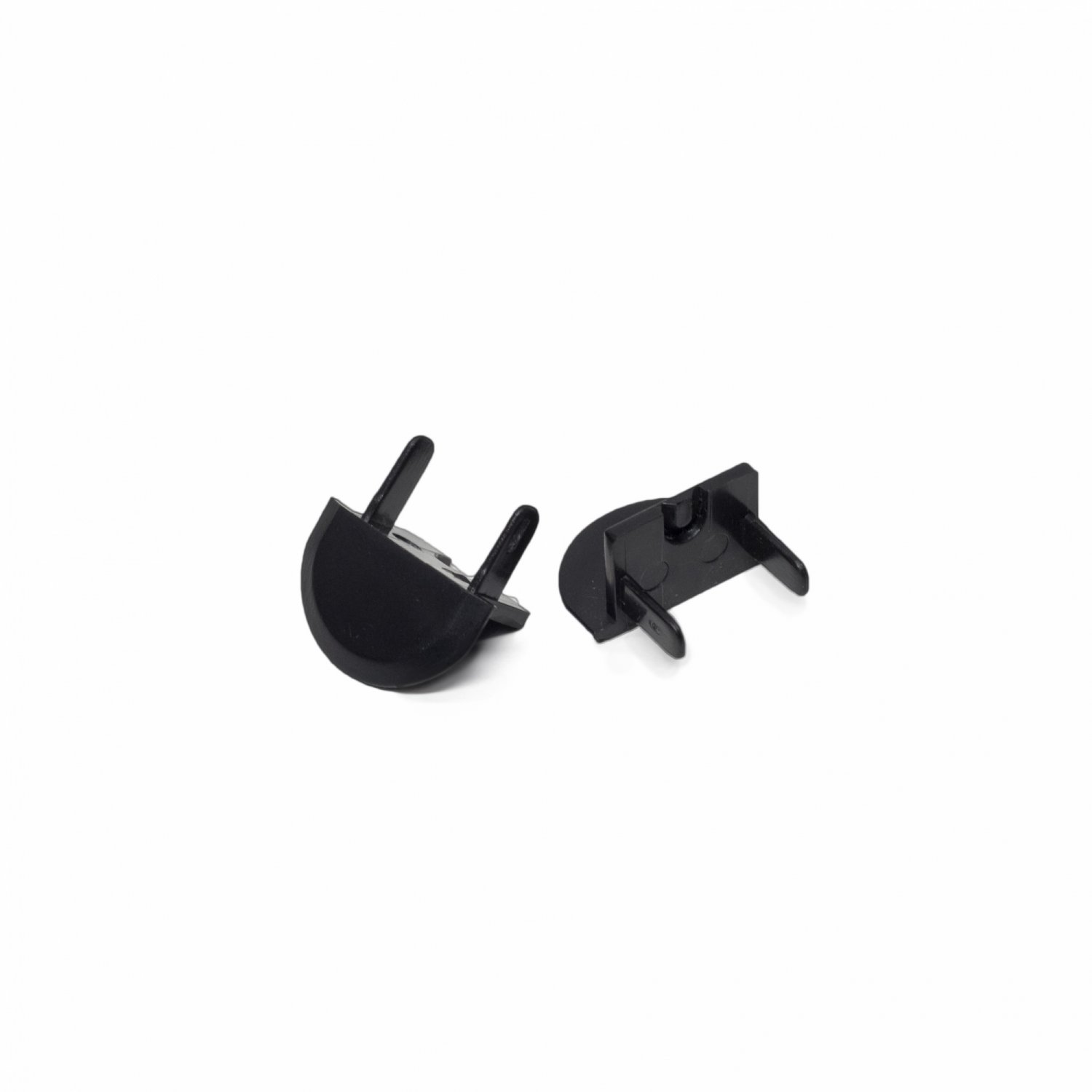 Tampa lateral acabamento plástico para perfil EMBUTIR STANDARD PRETO