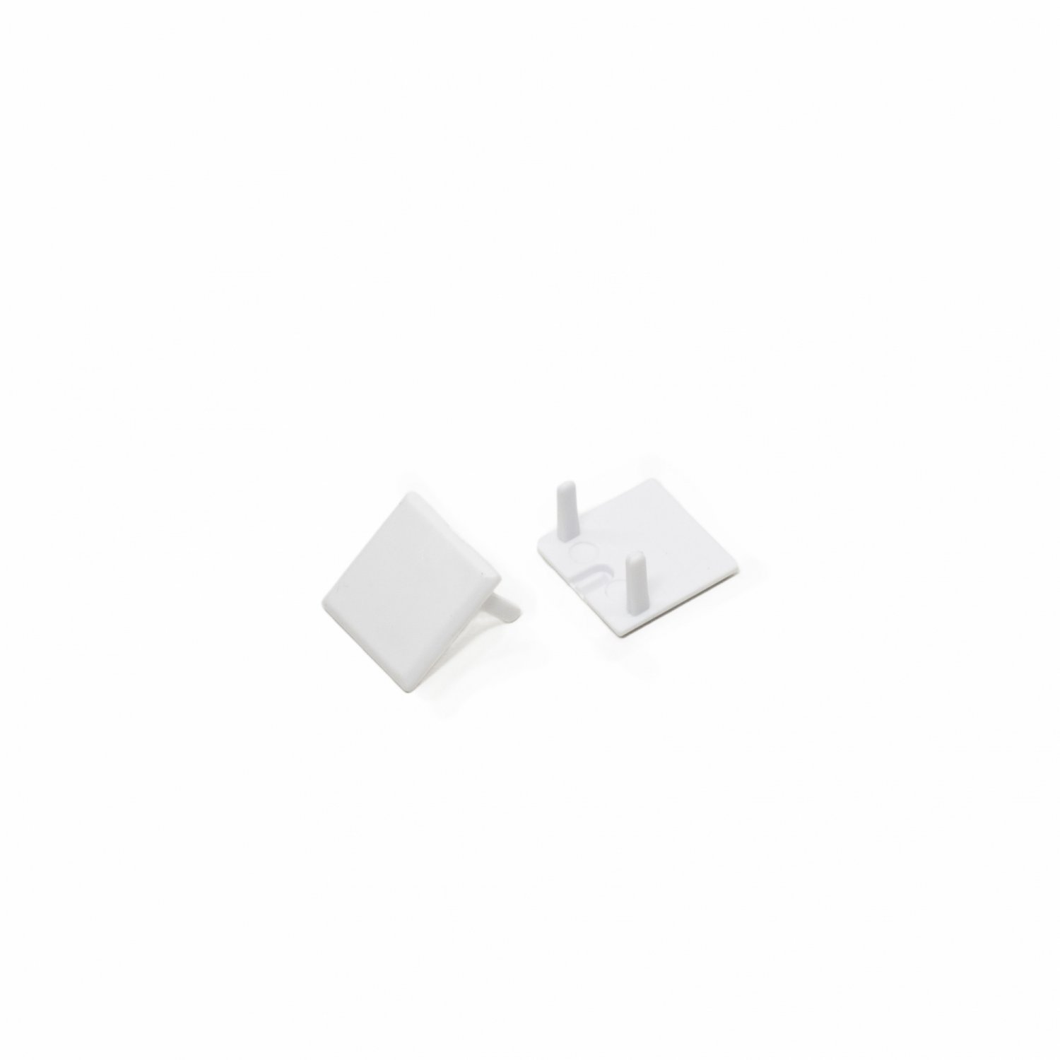 Tampa lateral acabamento plástico para perfil SOBREPOR SQUARE BRANCO
