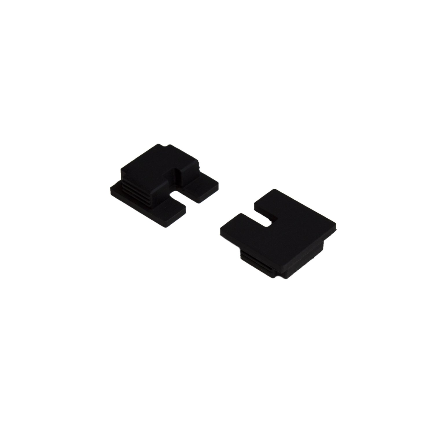 Tampa lateral silicone para perfil SOBREPOR / PENDENTE QUADRO PRETO